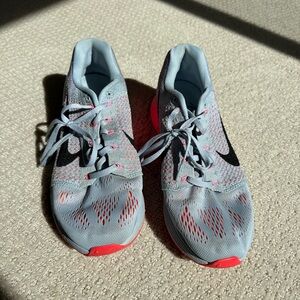 Nike Light Gray and Pink Athletic Sneakers